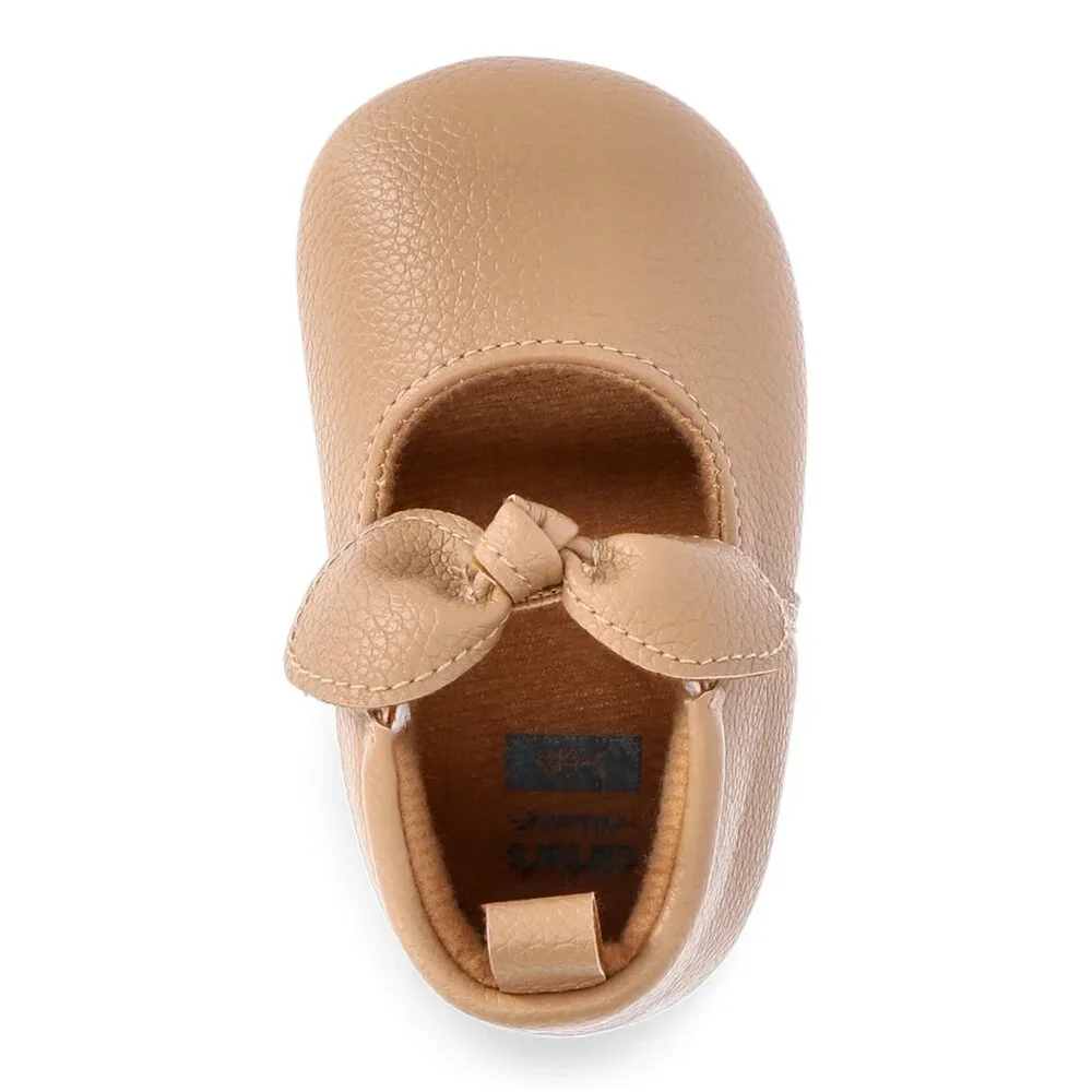 Carter's Child Of Mine BABY GIRL SIZE 3-6 MONTHS Bow Moccasins Shoes NEW